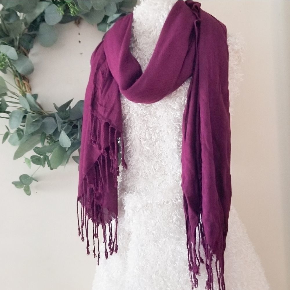 Scarf winter accessory fringe